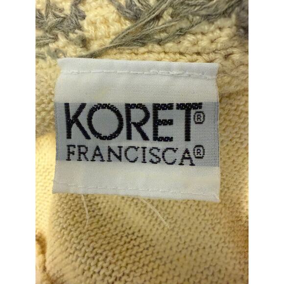 VTG Koret Francisca Sweater Vest Womens M/L Open Knit Button Front Sleeveless - Picture 3 of 5